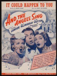 1e733 AND THE ANGELS SING sheet music '44 Fred MacMurray, Dorothy Lamour, It Could Happen to You!