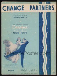 1e752 CAREFREE sheet music '38 Fred Astaire & Ginger Rogers, Irving Berlin, Change Partners!