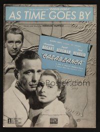 1e753 CASABLANCA sheet music '42 Humphrey Bogart, Ingrid Bergman, classic As Time Goes By!