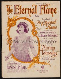 1e775 ETERNAL FLAME sheet music '22 Duchess Norma Talmadge, silent!