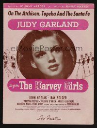 1e794 HARVEY GIRLS sheet music '45 Judy Garland, On the Atchison, Topeka and the Santa Fe!