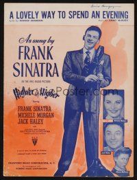 1e799 HIGHER & HIGHER sheet music '43 Frank Sinatra, A Lovely Way to Spend An Evening!