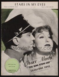 1e808 KING STEPS OUT sheet music '36 Grace Moore, Franchot Tone, Stars in My Eyes!