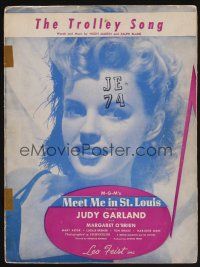 1e822 MEET ME IN ST. LOUIS sheet music '44 Judy Garland, classic musical, The Trolley Song!