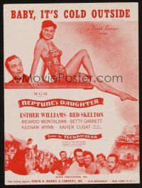 1e835 NEPTUNE'S DAUGHTER sheet music '49 Red Skelton & Esther Williams, Baby, It's Cold Outside!
