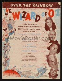 1e914 WIZARD OF OZ sheet music '39 Victor Fleming, Judy Garland classic, Over the Rainbow!