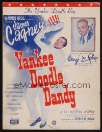 1e917 YANKEE DOODLE DANDY sheet music '42 James Cagney patriotic biography, The Yankee Doodle Boy!