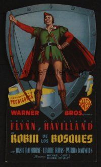 1e292 ADVENTURES OF ROBIN HOOD Spanish herald '48 Errol Flynn as Robin Hood, Olivia De Havilland