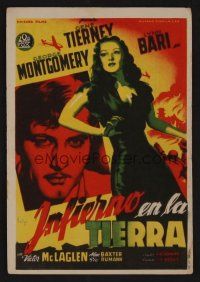 1e308 CHINA GIRL Spanish herald 1946 sexiest art of Gene Tierney, George Montgomery!