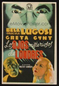 1e339 HUMAN MONSTER Spanish herald R40s completely different art of Bela Lugosi, Edgar Wallace!