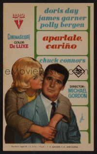 1e361 MOVE OVER, DARLING Spanish herald '64 romantic image of James Garner & Doris Day!
