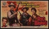 1e376 RIO BRAVO Spanish herald '59 John Wayne, Ricky Nelson, Dean Martin, Walter Brennan!