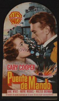 1e387 TASK FORCE Spanish herald '49 great image of Gary Cooper & Jane Wyatt!