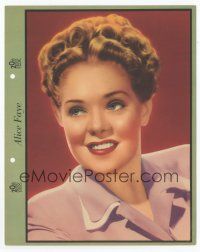 1e105 ALICE FAYE Dixie ice cream premium '40s head & shoulders portrait with biography on back!