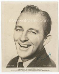 1e205 BING CROSBY signed 8x10 still '51 head & shoulders smiling portrait of the star!