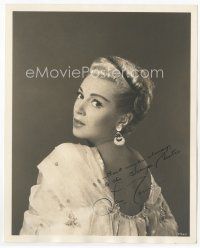 1e244 LANA TURNER signed deluxe 8x10 still '56 great c/u of the star looking over her shoulder!