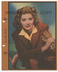 1e123 LUCILLE BALL Dixie ice cream premium '30s great close portrait + biography on back!