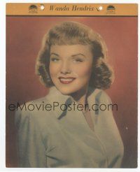 1e139 WANDA HENDRIX Dixie ice cream premium '40s waist-high smiling portrait + biography on back!