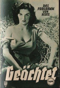 1e505 OUTLAW Austrian program '53 different images of sexy Jane Russell & Buetel, Howard Hughes