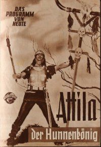 1e512 SIGN OF THE PAGAN Austrian program '55 different images of Jack Palance as Attila the Hun!