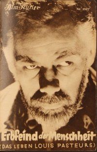 1e518 STORY OF LOUIS PASTEUR Austrian program '36 different images of Paul Muni in the title role!