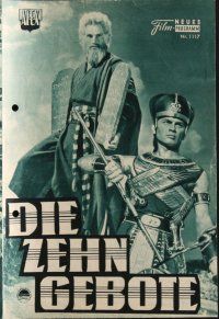 1e523 TEN COMMANDMENTS Austrian program '58 Cecil B. DeMille, Charlton Heston, Brynner, different!