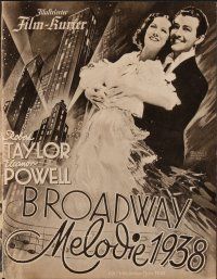 1e407 BROADWAY MELODY OF 1938 German program '38 Robert Taylor, Eleanor Powell, different images!