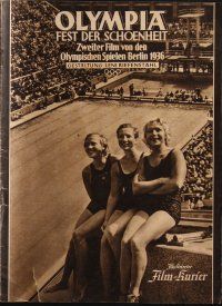 1e439 OLYMPIA PART TWO: FESTIVAL OF BEAUTY German program '38 Leni Riefenstahl Olympic documentary