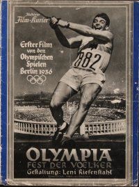 1e440 OLYMPIAD German program '38 Part I of Leni Riefenstahl's 1936 Munich Olympics documentary!