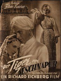 1e454 TIGER OF ESCHNAPUR German program '59 Fritz Lang's Der Tiger von Eschnapur