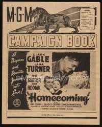 1f239 HOMECOMING Australian pressbook '48 Clark Gable & Lana Turner, Anne Baxter, John Hodiak