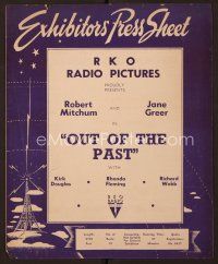 1f242 OUT OF THE PAST Australian pressbook '47 Robert Mitchum & Jane Greer in love triangle!
