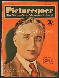 1f334 PICTUREGOER English magazine January 25, 1936 portrait of Charlie Chaplin in suit & tie!