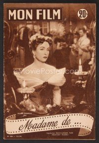 1f375 MADAME DE French magazine January 13, 1954 special issue of Mon Film about this movie!