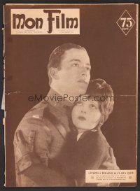 1f384 MON FILM French magazine November 30, 1928 Clara Bow & Buddy Rogers embracing from Wings!