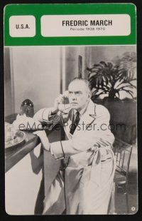 1f265 FREDRIC MARCH French card 1970s as Ralph Hopkins in The Man in the Gray Flannel Suit!
