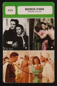 1f267 MAUREEN O'HARA French card 1970s pretty actress in How Green Was My Valley, Sinbad The Sailor!