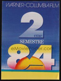 1f286 2EME SEMESTRE 84 French promo brochure '84 Ghostbusters, Purple Rain, Jouineau Bourduge art!