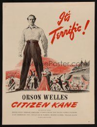 1f011 CITIZEN KANE paperbacked magazine ad '41 some called Orson Welles hero, others called him heel
