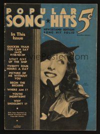 1f143 POPULAR SONG HITS magazine December-January 1936 smiling portrait of pretty Ann Dvorak!
