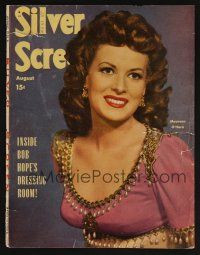 1f155 SILVER SCREEN magazine cover ONLY August 1946 wonderful portrait of sexy Maureen O'Hara!