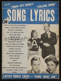 1f151 SONG LYRICS magazine May 1938 Bob Hope, Martha Raye, George Burns & Gracie Allen!