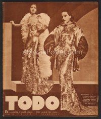 1f425 TODO Mexican magazine June 19, 1934 two images of sexy Dolores Del Rio in cool costumes!