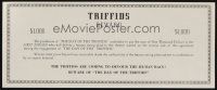 1f133 DAY OF THE TRIFFIDS special 3.5 x 8.25 '62 classic English sci-fi, $1000 reward for plant!