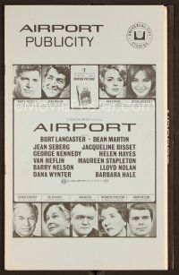 1f432 AIRPORT pressbook '70 Burt Lancaster, Dean Martin, Jacqueline Bisset, Jean Seberg