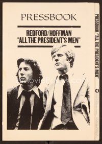 1f433 ALL THE PRESIDENT'S MEN pressbook '76 Dustin Hoffman & Robert Redford as Woodward & Bernstein