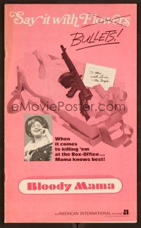 1f447 BLOODY MAMA pressbook '70 Roger Corman, AIP, crazy gangster Shelley Winters!