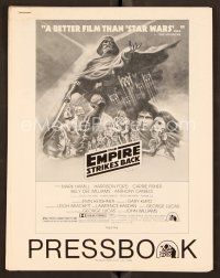 1f465 EMPIRE STRIKES BACK pressbook '80 George Lucas sci-fi classic, cool artwork by Tom Jung!