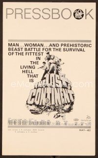 1f503 LOST CONTINENT pressbook '68 discovered in all its horror, a living hell that time forgot!