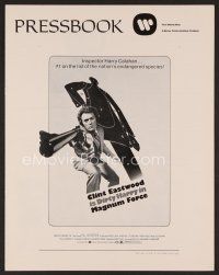 1f509 MAGNUM FORCE pressbook '73 Clint Eastwood is Dirty Harry pointing his huge gun!